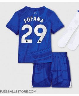 Günstige Chelsea Wesley Fofana #29 Heimtrikotsatz Kinder 2025-26 Kurzarm (+ Kurze Hosen)